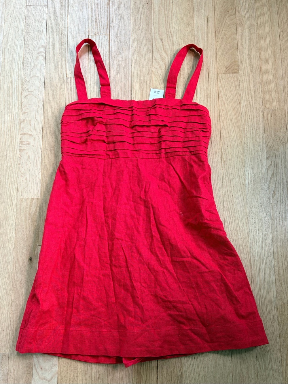NWT Abercrombie Linen Blend Romper Dress Built In Shorts Size M